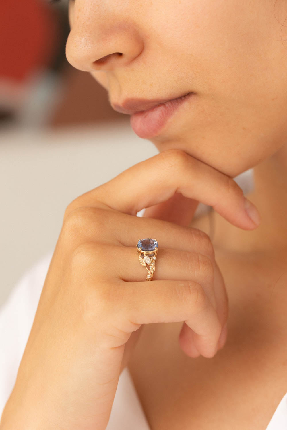 Magnificent Light Blue Sapphire Ring in 14k Yellow Gold – The Gem Syndicate